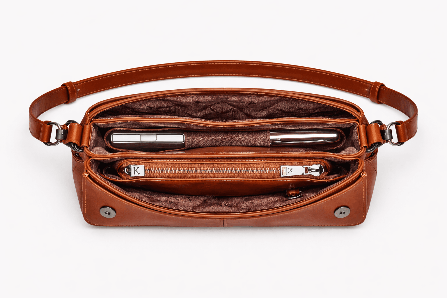 Classic brown women handbags - Thumbnail 3